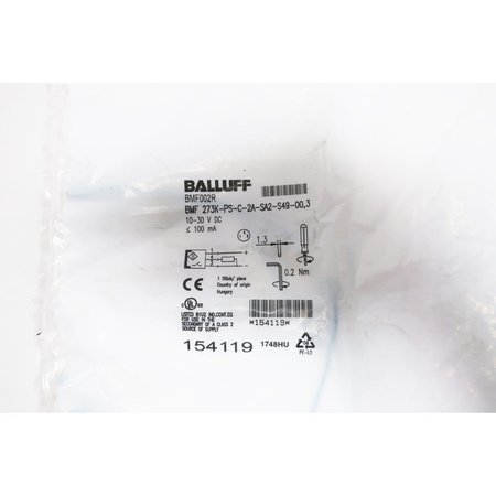 Balluff C-Slot Magnetic Field Sensor 10-30V-DC Proximity Sensor BMF002R